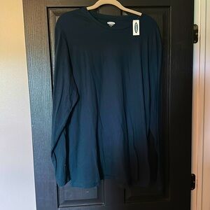 Old Navy Men’s XLT soft washed longsleeve basic-teal blue